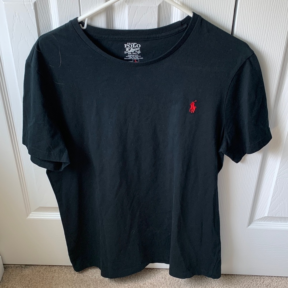 Ralph Lauren T-Shirt Black Size: Large